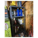 Garage Shelf With Various Liquids