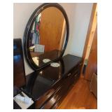 Lane Dresser With Mirror, Black Finish