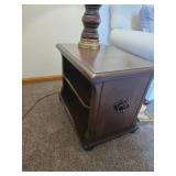 Wooden Side Table With Shelf Storage