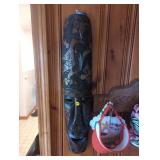 29-Inch Hand-Carved Wooden Mask