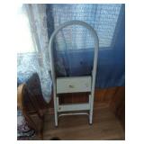 White Two-Step Folding Ladder