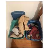 Clothing Lot in Storage Bins