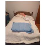 Wooden Full Bed Frame With Mattress