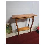 Wood Console Table with Lower Shelf