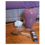 Decorative Vase, Piggy Bank, and Accessories