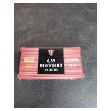 Fiocchi 6.35 Browning Ammunition Box