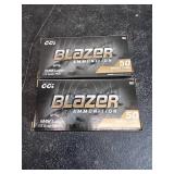 2 Boxes of Blazer 9mm Ammunition