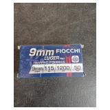 Fiocchi 9mm Luger FMJ Ammunition