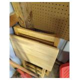 Wood Side Table and Folding Chair