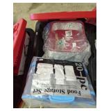 Plastic Food Storage Set and Trays