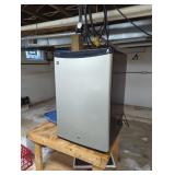 Compact GE Stainless Steel Fridge