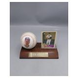 Jim Abbott Baseball and Card Display