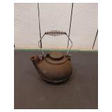 Rustic Cast Iron Kettle with Handle