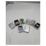 8 Vintage Zippo Lighters