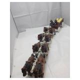 Cast-Iron Team of Horses Wagon