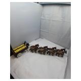 Cast-Iron Horse-Drawn Wagon Set