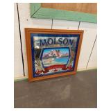 Molson Framed Mirror Advertising Sign