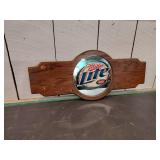 Wooden Miller Lite Wall Plaque Sign