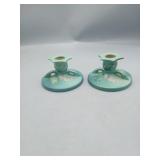 Roseville 1140 Candlestick Pair