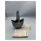 Fenton Handcrafted Carnival Glass Basket