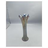 Iridescent Blue Glass Vase