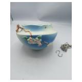 Roseville Hanging Pot with Blossoms