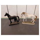 Two Horse Figurines, 10.5 Inches Tall