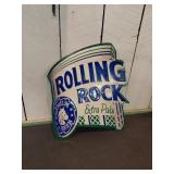 Rolling Rock Metal Advertising Sign