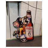 Coors Light Metal Sign with Football Theme