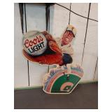Coors Light Metal Advertising Sign