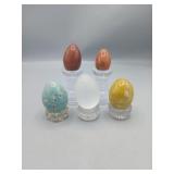 Five Decorative Stone Eggs