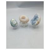 Three Mineral Egg Specimens