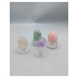 Four Polished Stone Eggs
