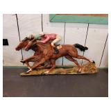 Universal Statuary Horse Racing Plaque