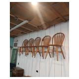 5 Wooden Chairs by Lowey