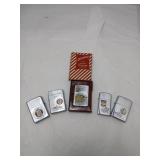5 Zippo Military Engraved Lighters