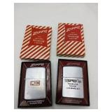 2 Vintage Zippo Lighters in Boxes