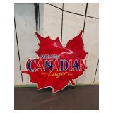 Molson Canadian Metal Maple Leaf Sign