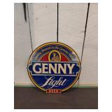 Genny Light Metal Beer Sign