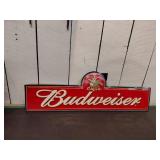 Budweiser Metal Sign, 15ï¿½ï¿½ x 46ï¿½ï¿½