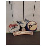 Coors Metal Wall Sign With Bottle Caps