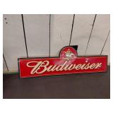 Budweiser Metal Sign 15 x 46