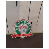 Coors Light Softball Metal Sign