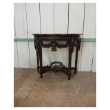 Carved Half-Round Console Table