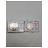 2 American Silver Coins