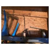 Metal Oil Cans and Plastic Funnels