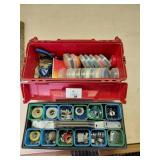Red Tool Box with Electrical Supplies