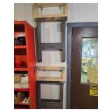 Metal Sawhorses with Wooden Height Extensions