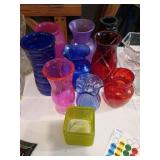 Colored Glass Vases