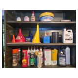 Shelves with Automotive and Household Chemicals